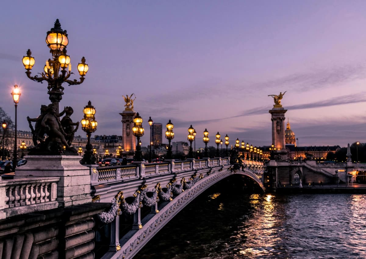 Paris - Pont Alexandre III at dusk